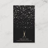 Zwart-roze Rose Gold Galaxy Dot Splatter Stylist Visitekaartje (Achterkant)