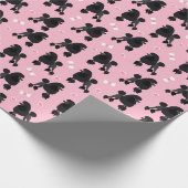 Zwart roze roze rode roze rode roodroze rode roodj cadeaupapier (Hoek)