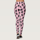 Zwart roze roze rode roze rode roodroze rode roodj leggings (Achterkant)