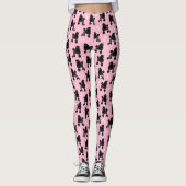 Zwart roze roze rode roze rode roodroze rode roodj leggings (Voorkant)