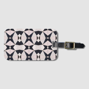 Zwart roze roze roodroodbruine kaleidoscoop bagagelabel
