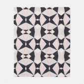 Zwart roze roze roodroodbruine kaleidoscoop fleece deken (Voorkant)