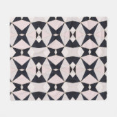 Zwart roze roze roodroodbruine kaleidoscoop fleece deken (Voorkant (Horizontaal))