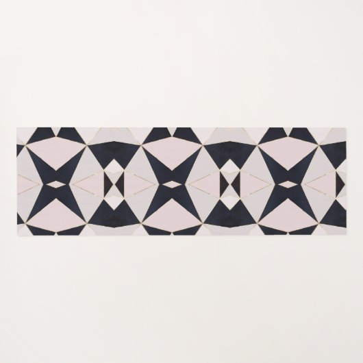 Zwart roze roze roodroodbruine kaleidoscoop yogamat (Achterkant (horizontaal))