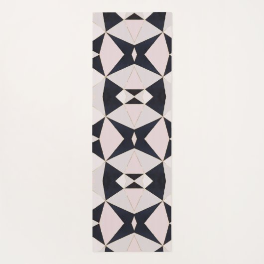 Zwart roze roze roodroodbruine kaleidoscoop yogamat (Achterkant)