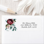 Zwart roze rozen achtergrond Elegant script Etiket (Insitu)