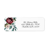Zwart roze rozen achtergrond Elegant script Etiket (Voorkant)