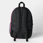 Zwart Roze  Rugzak (Achterkant)