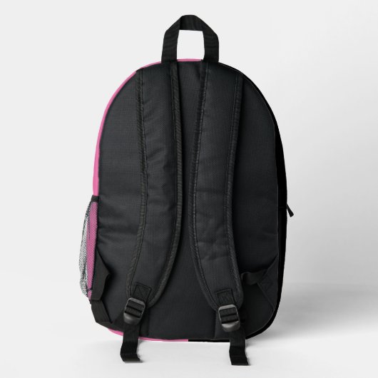 Zwart Roze  Rugzak (Achterkant)