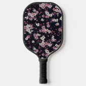 Zwart Roze Sakura Bloemen, Patroonontwerp, Pickleball Paddle (Voorkant)