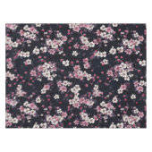 Zwart Roze Sakura Bloemen, Patroonontwerp, Tafelkleed (Voorkant (Horizontaal))
