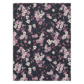 Zwart Roze Sakura Bloemen, Patroonontwerp, Tafelkleed (Voorkant)