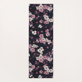 Zwart Roze Sakura Bloemen, Patroonontwerp, Yogamat (Achterkant)