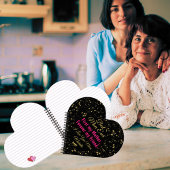 Zwart Roze Schattige Beste Moeder Elegant Moederda Notitieboek