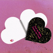 Zwart Roze Schattige Beste Moeder Elegant Moederda Notitieboek