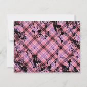 Zwart & Roze Schedel Crossbones Sweet Sixteen Part Kaart (Achterkant)