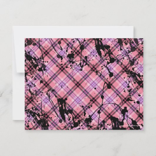 Zwart & Roze Schedel Crossbones Sweet Sixteen Part Kaart (Achterkant)