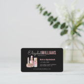 Zwart & Roze Schoonheid Esthetiek & Loyaliteit Visitekaartje (Staand voorkant)