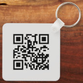 Zwart Roze Schoonheidssalon Social Media QR Code Sleutelhanger (Achterkant)