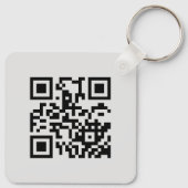 Zwart Roze Schoonheidssalon Social Media QR Code Sleutelhanger (Achterkant)