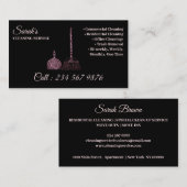 Zwart Roze Schoonmaakdienst Janitorial sparkle Visitekaartje (Voorkant / Achterkant)