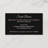 Zwart Roze Schoonmaakdienst Janitorial sparkle Visitekaartje (Achterkant)