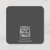 Zwart Roze Sieraden Houder Oorbel Display Script Vierkante Visitekaartje (Achterkant)