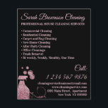 Zwart Roze Spray Janitorial Maid House Cleaning Flyer<br><div class="desc">Zwart Roze Spray Janitorial Maid House Cleaning</div>