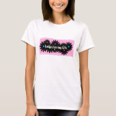 Zwart & roze stijl t-shirt (Voorkant)
