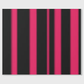 Zwart-roze strepen cadeaupapier (Vlak)