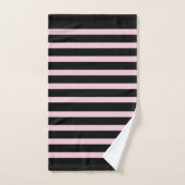Zwart & Roze Strepen Modern Ontwerp Bad Handdoek (Handdoek)