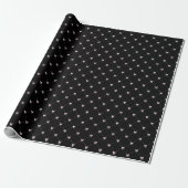 Zwart & Roze Strik Cadeaupapier (Uitgerold)