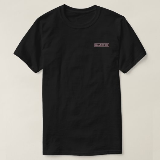 Zwart-roze t-shirt voor mannen (Design voorkant)