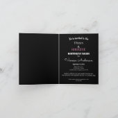 Zwart Roze Thema Uitnodiging Kaart (Binnen)