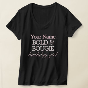 Zwart Roze Tiffany Theme Bold Bougie Verjaardag Me T-shirt