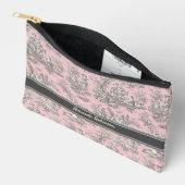  zwart roze Toile de Jouy bedrukt Etui (Open)