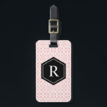 Zwart-roze Trellis | BAGAGELABEL<br><div class="desc">Reis in stijl met een op maat gemaakt design bagagelabel! Met moderne en stijlvolle labels kunt u uw koffers gemakkelijk aankleden en uw bagage snel identificeren in de bagageafhandeling. Pas dit object aan door uw monogram-Initiaal en contactgegevens toe te voegen. Pas de achtergrondkleur eenvoudig aan naar een tint naar keuze!...</div>