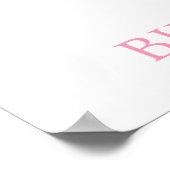 Zwart Roze Verjaardagsfeestje Custom 20x30 Foto Poster (Hoek)