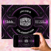 Zwart Roze Verrassing 40e Verjaardagsfeestje Kaart