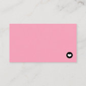 Zwart-roze - weinig hart - auteur visitekaartje (Achterkant)