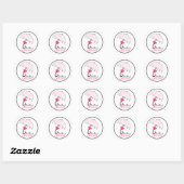 Zwart Roze & Wit Baby shower Paraplu Sticker (Vel)