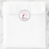 Zwart Roze & Wit Baby shower Paraplu Sticker (Tas)
