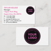 Zwart Roze Wit  Visitekaartje (Voorkant / Achterkant)