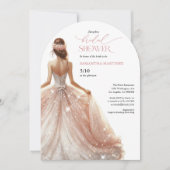 Zwart Roze Witte Glam Gown Vrijgezellenfeest Uitno Kaart (Voorkant)