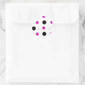 Zwart/Roze/Witte Polka Dots Stickers (Tas)