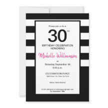 Zwart, Roze, Witte strepen, 30ste verjaardag