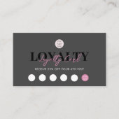 Zwart & Roze Zakelijke Logo QR Code Loyaliteit Visitekaartje (Voorkant)