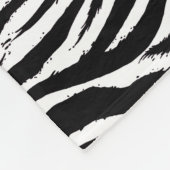 Zwart-roze Zebra Afdrukken Aangepast monogram gira Fleece Deken (Hoek)
