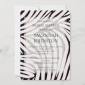 Zwart Roze Zebra Vrijgezellenfeest Kaart (Voorkant)