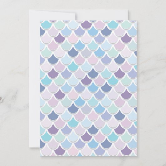 Zwart Roze Zeemeermin Staart Verjaardag Uitnodigin Kaart (Achterkant)